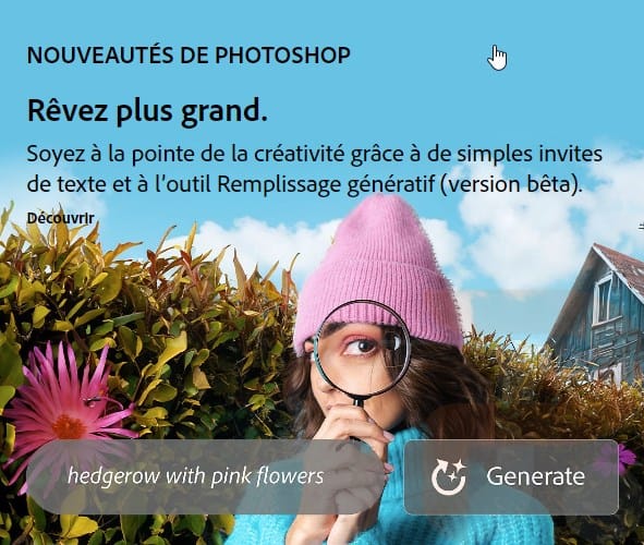 De l'intelligence artificielle dans Adobe Photoshop
